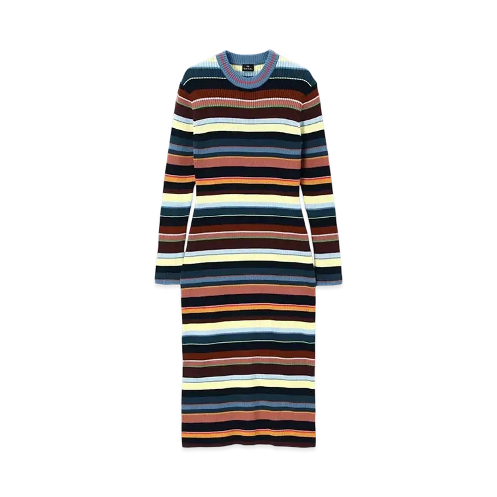 Paul Smith Women's Color Border Knit Dress "Multi"