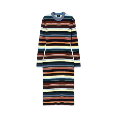 Paul Smith Women's Color Border Knit Dress "Multi"