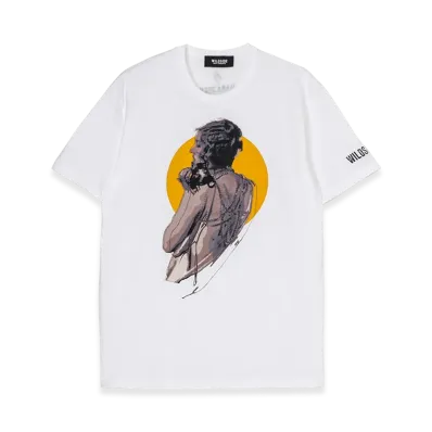 WILDSIDE YOHJI YAMAMOTO Cat and Woman T-shirt "White"