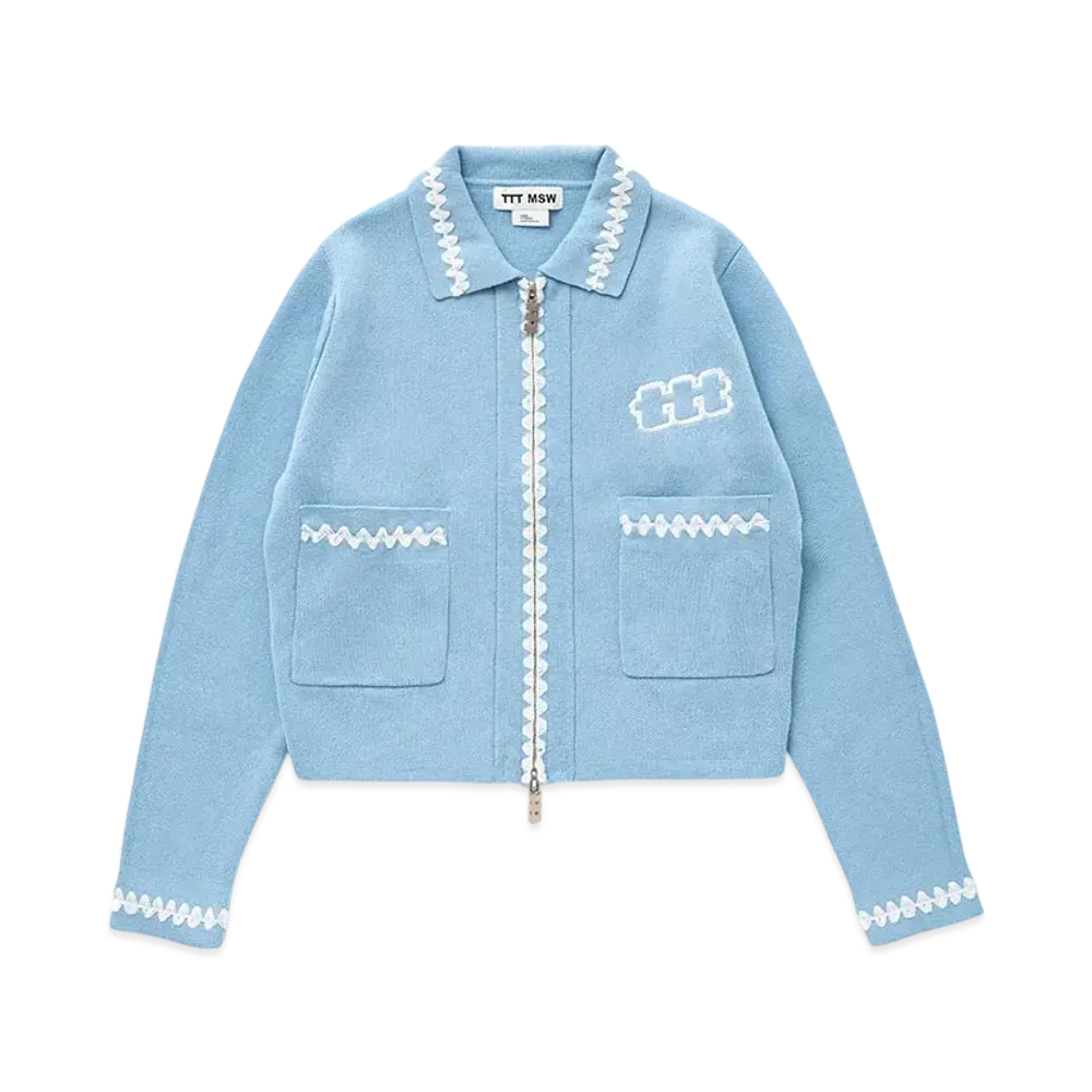 TTT MSW Knit Polo Cardigan "Blue"