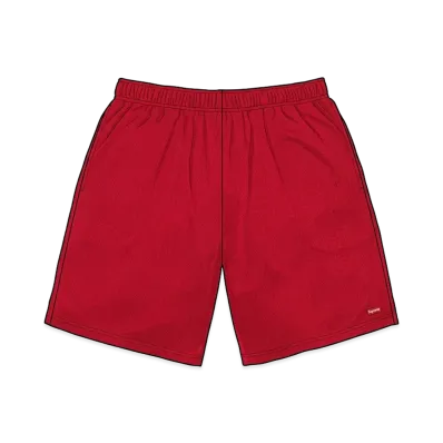 Supreme Small Box Baggy Mesh Short "Red"