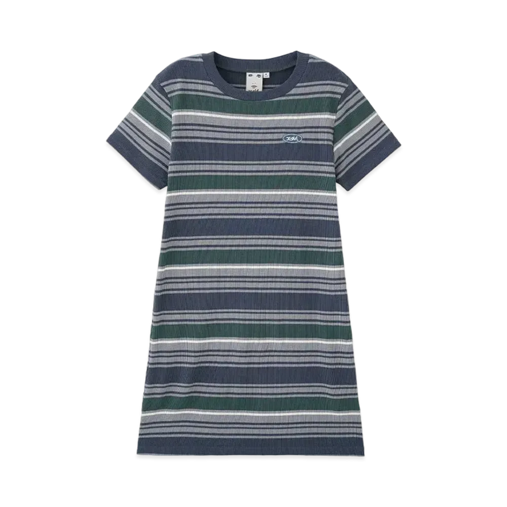X-Girl Striped Fitted S/S Dress "Navy"