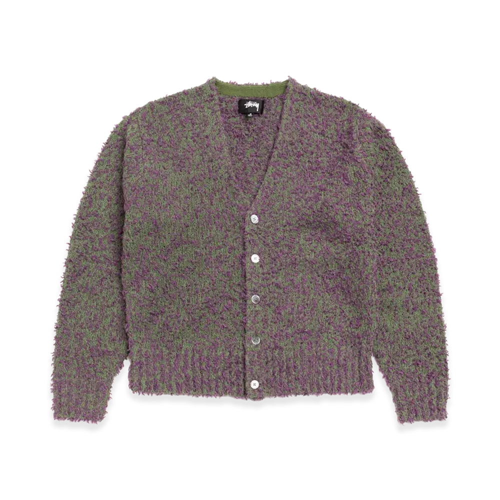Stussy Textured Cardigan "Purple/Green"