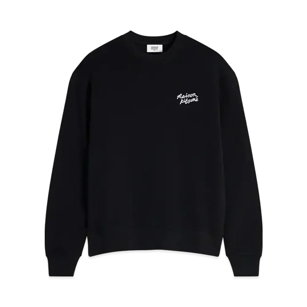 Maison Kitsune Handwriting Comfort Sweatshirt "Black/White"