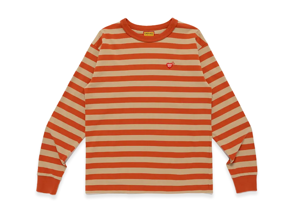 HUMAN MADE Striped L/S T-Shirt "Orange"