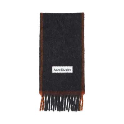 Acne Studios Wool Mohair Scarf - Narrow "Black"