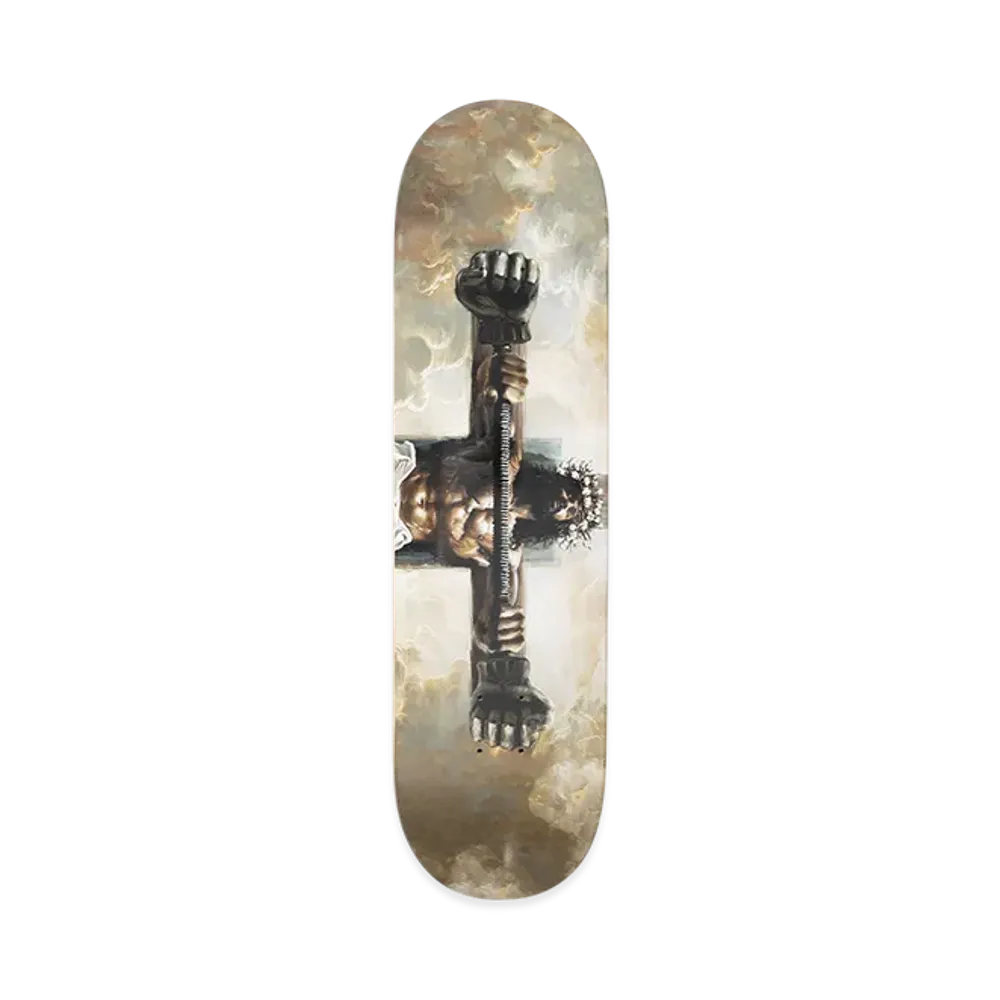DENIM TEARS Hardies Tears Buff Jesus Skateboard "Multi"