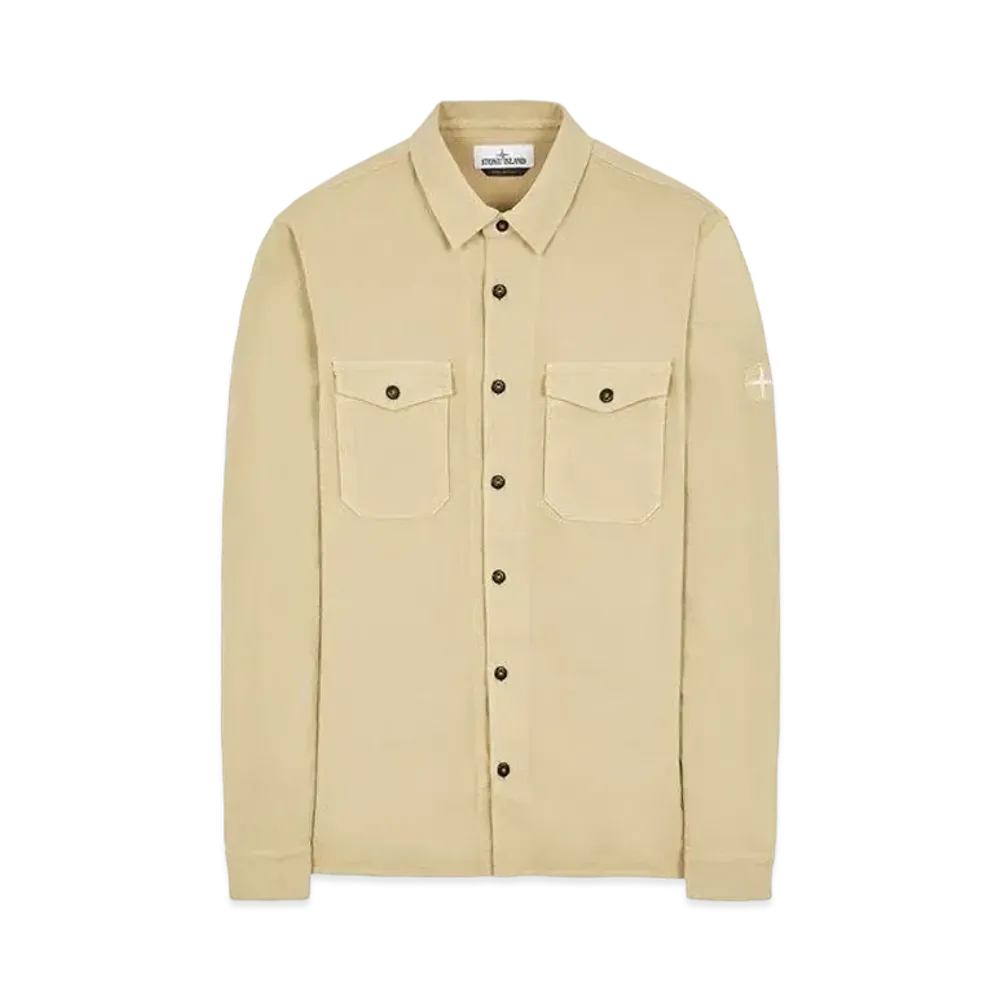 Stone Island 12004 TEXTURED BRUSHED RECYCLED COTTON_REGULAR FIT "Ibory"