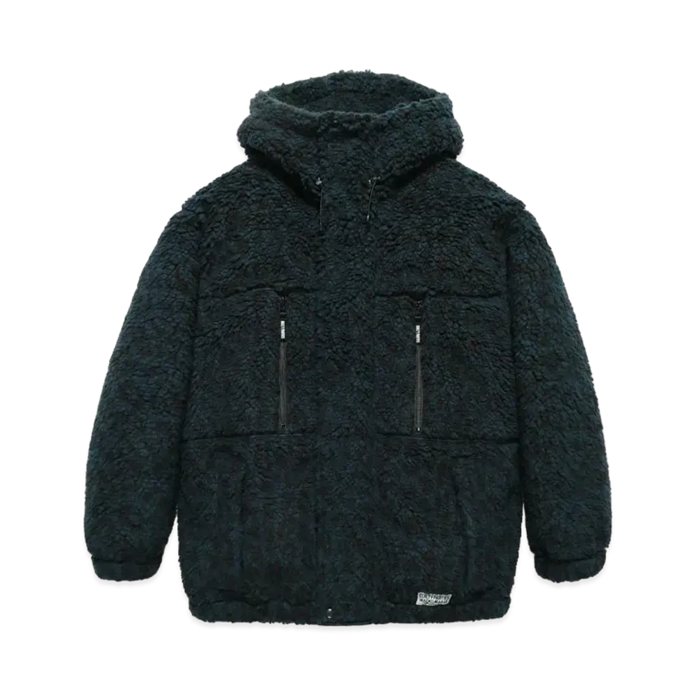 WACKO MARIA Leopard BOA FLEECE HOODED JACKET "Green"