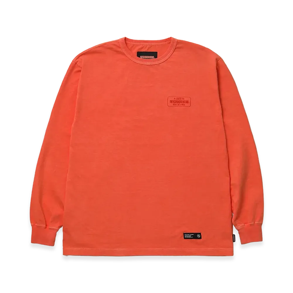NEIGHBORHOOD Pigment Crewneck LS "Orange"