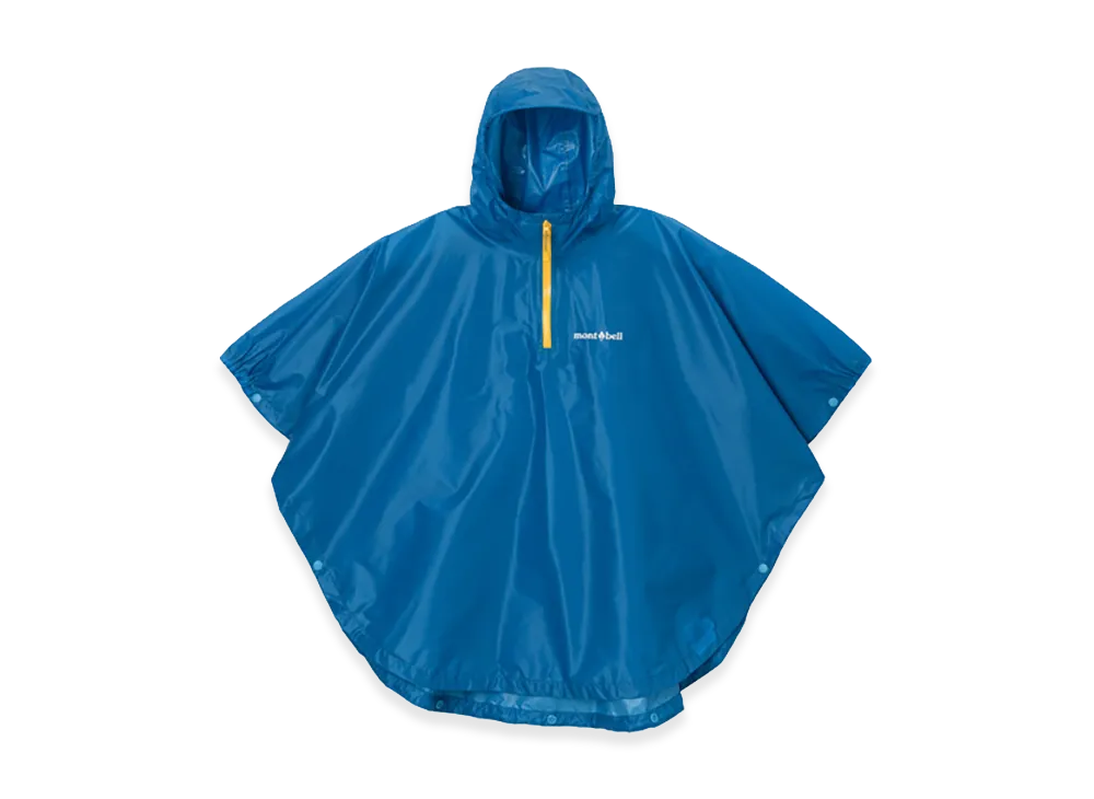 mont-bell Kid's Trekking Rain Poncho 95-125 "Blue Green"