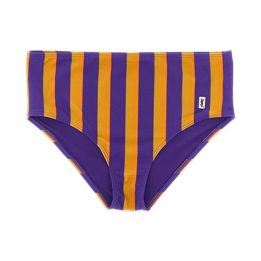 Saint Laurent Women's Striped Bikini Briefs "Multi"