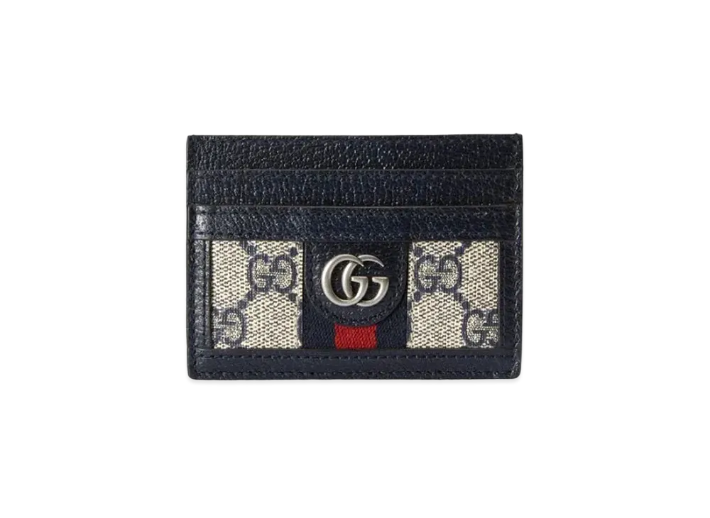 GUCCI Ophidia GG Card Case "Beige/Blue"
