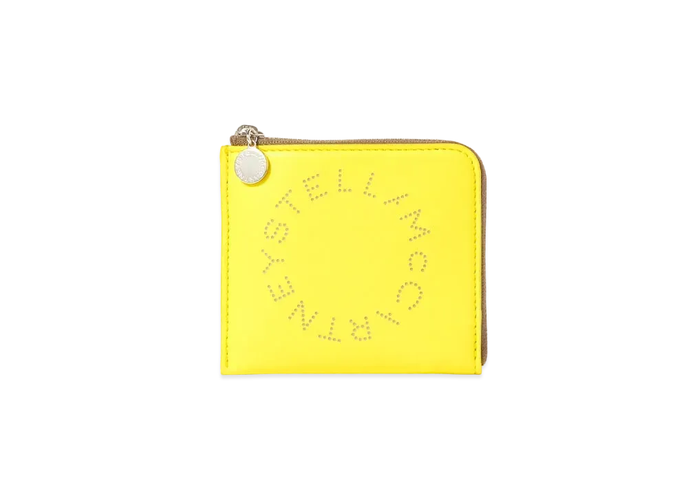 STELLA McCARTNEY Logo Zip Card Holder "Citrus"