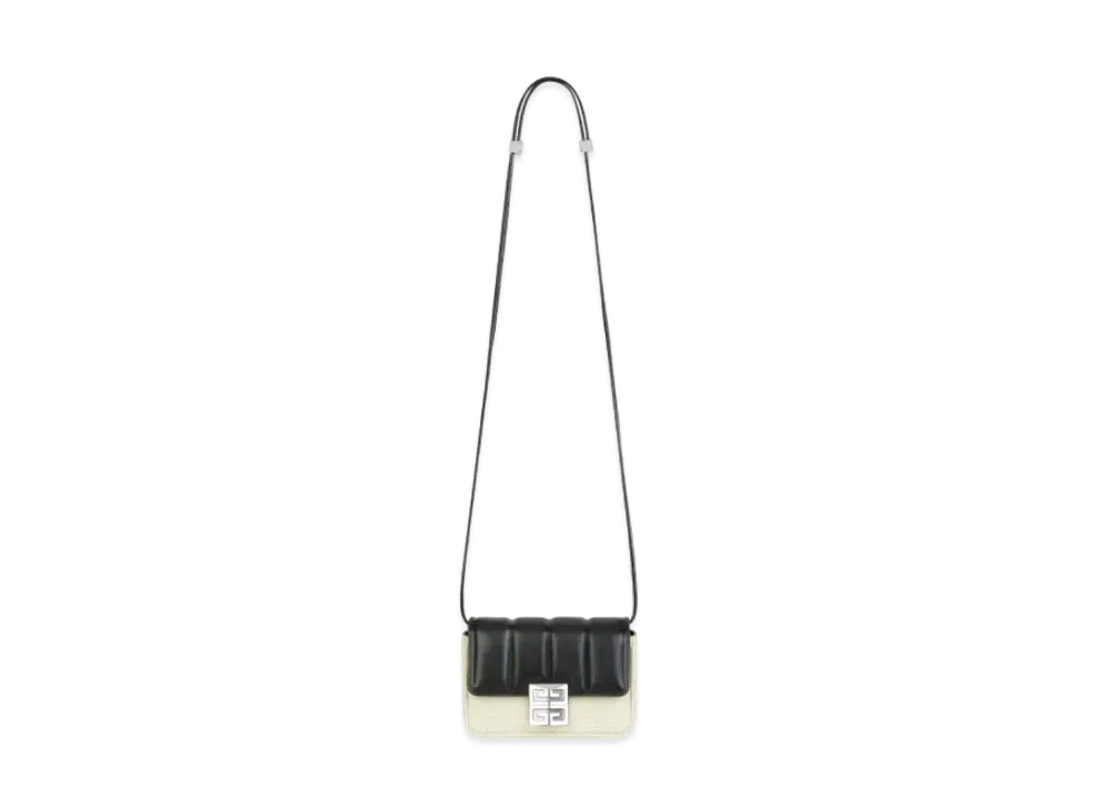 GIVENCHY Small 4G Bag in Padded Leather and Canvas "Beige/Black"