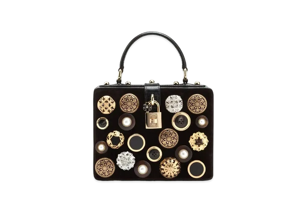 Dolce&Gabbana Dolce Box Bag Velvet Embroidery "Multicolor"