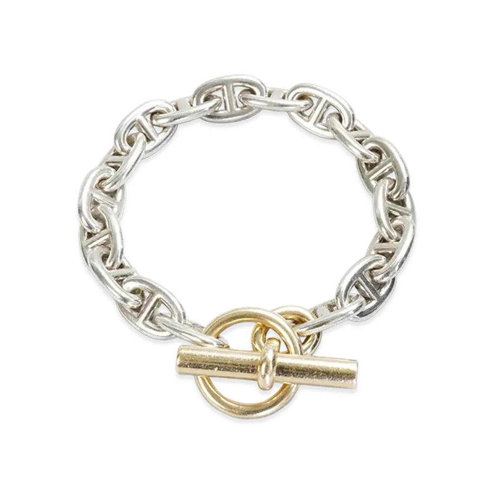 Hermes Chaine D'ancre MM Combination Bracelet "Silver/Yellow Gold"