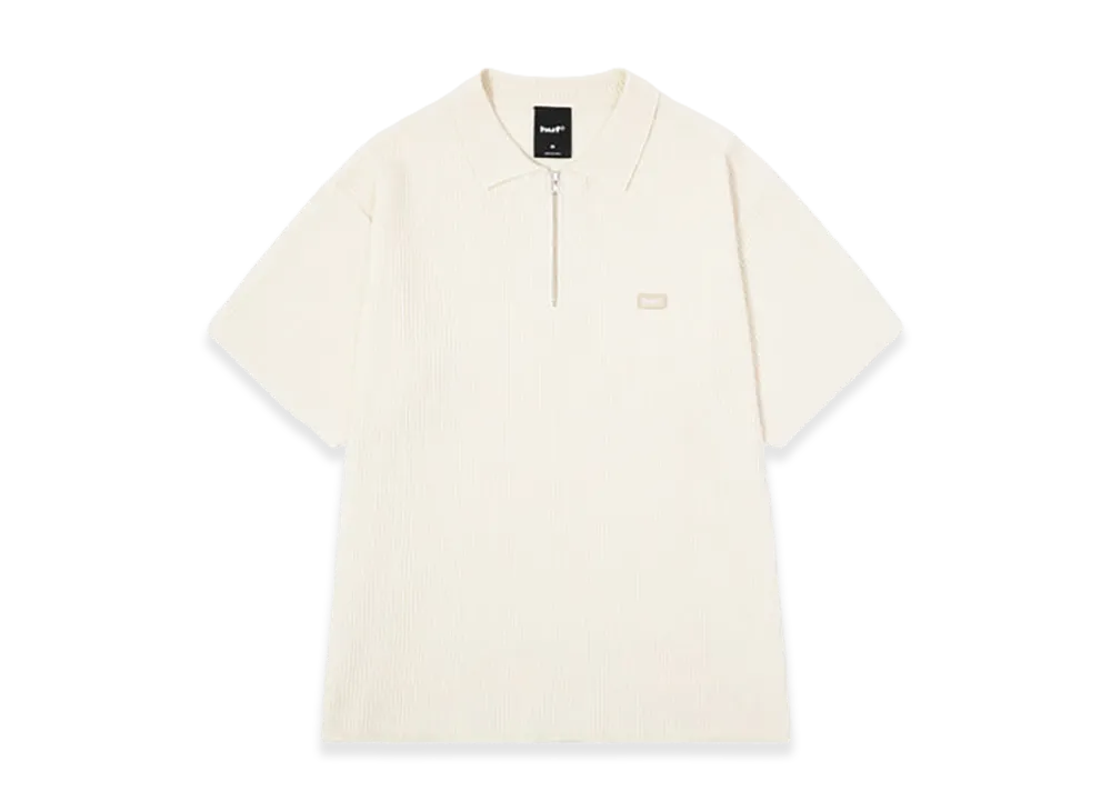 HUF Air Flow Half Zip Polo "Ivory"