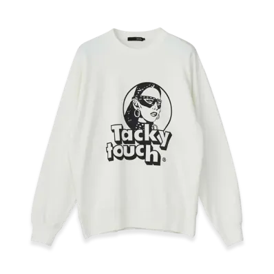 HYSTERIC GLAMOUR Tacky Touch Sweatshirt "White"