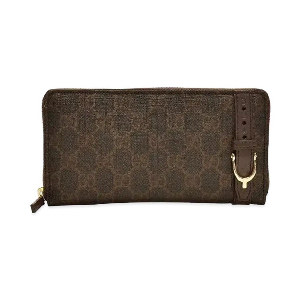 GUCCI Micro Guccisima Zip Around Long Wallet"Brown"