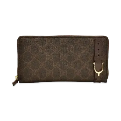 GUCCI Micro Guccisima Zip Around Long Wallet"Brown"