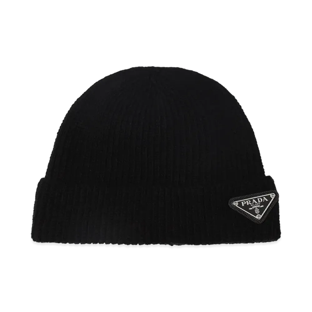 PRADA Logo Beanie "Black"