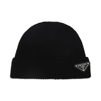 PRADA Logo Beanie "Black"