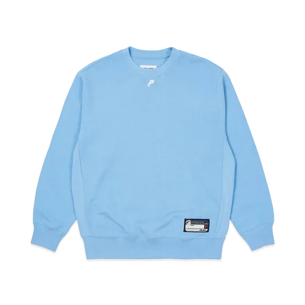 PALACE P NECK CREW "Sky Blue"