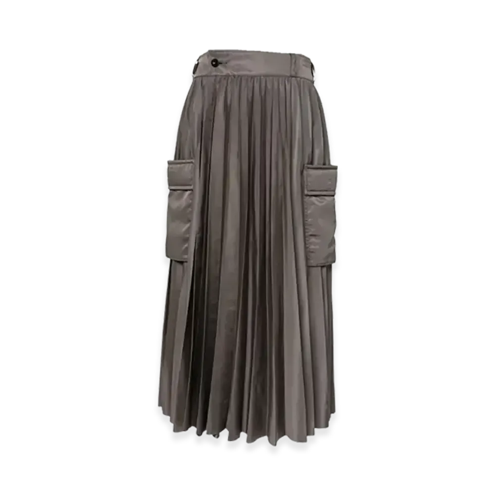 sacai Nylon Twill Skirt "Taupe"