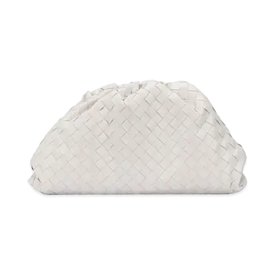 Bottega Veneta Lambskin Clutch "White"