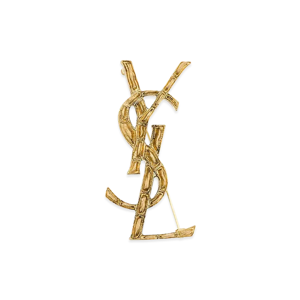 Saint Laurent Women's Metal Pin "Gold"