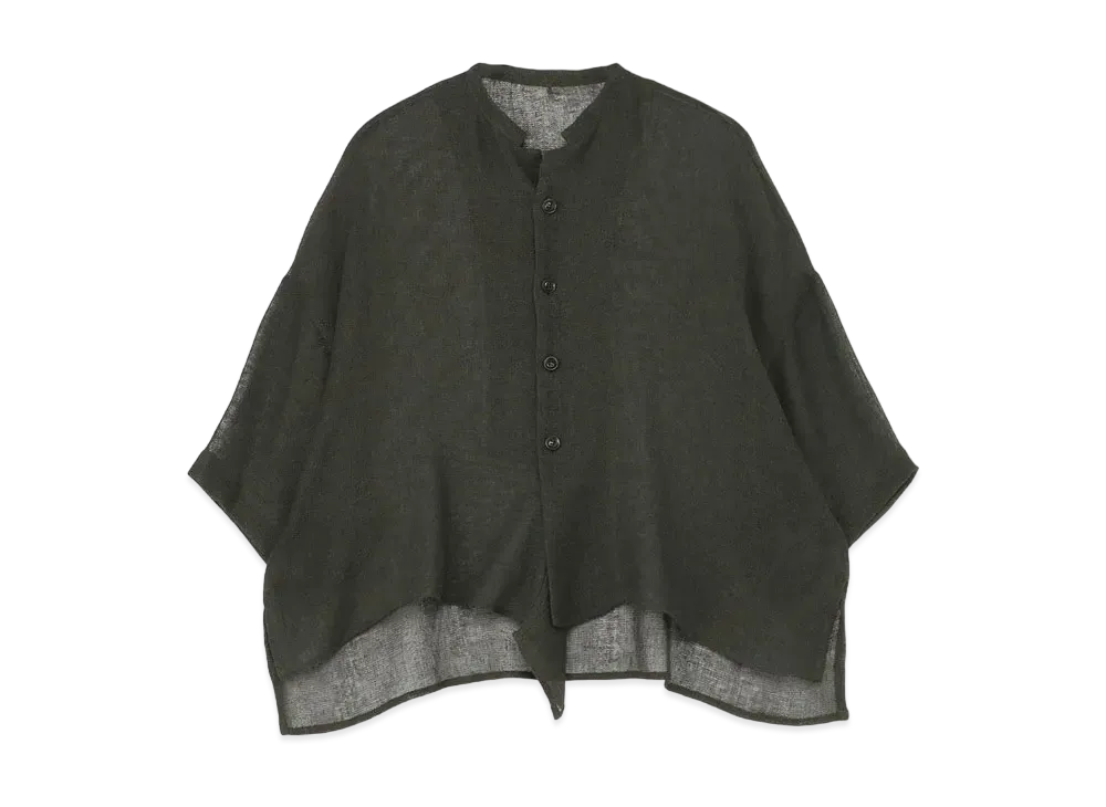 Yohji Yamamoto Y's LENO CLOTH BOX SHIRT "Khaki"