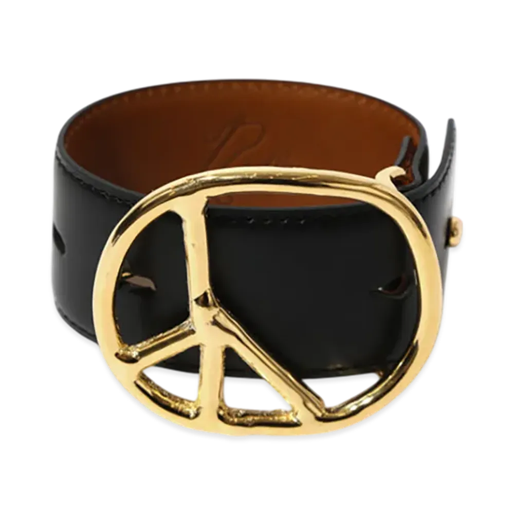 NEEDLES Peace Buckle Bracelet - Steer Lthr. "Black"