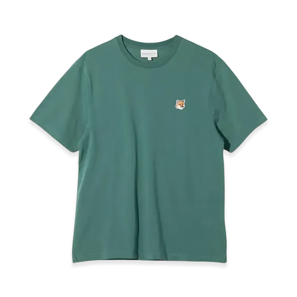 Maison Kitsune Fox Head Patch Regular T-shirt "Teal Gray"