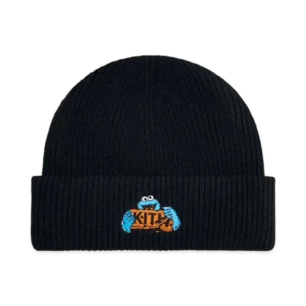 Kith x Sesame Street Cookie Monster Mia Beanie "Black"