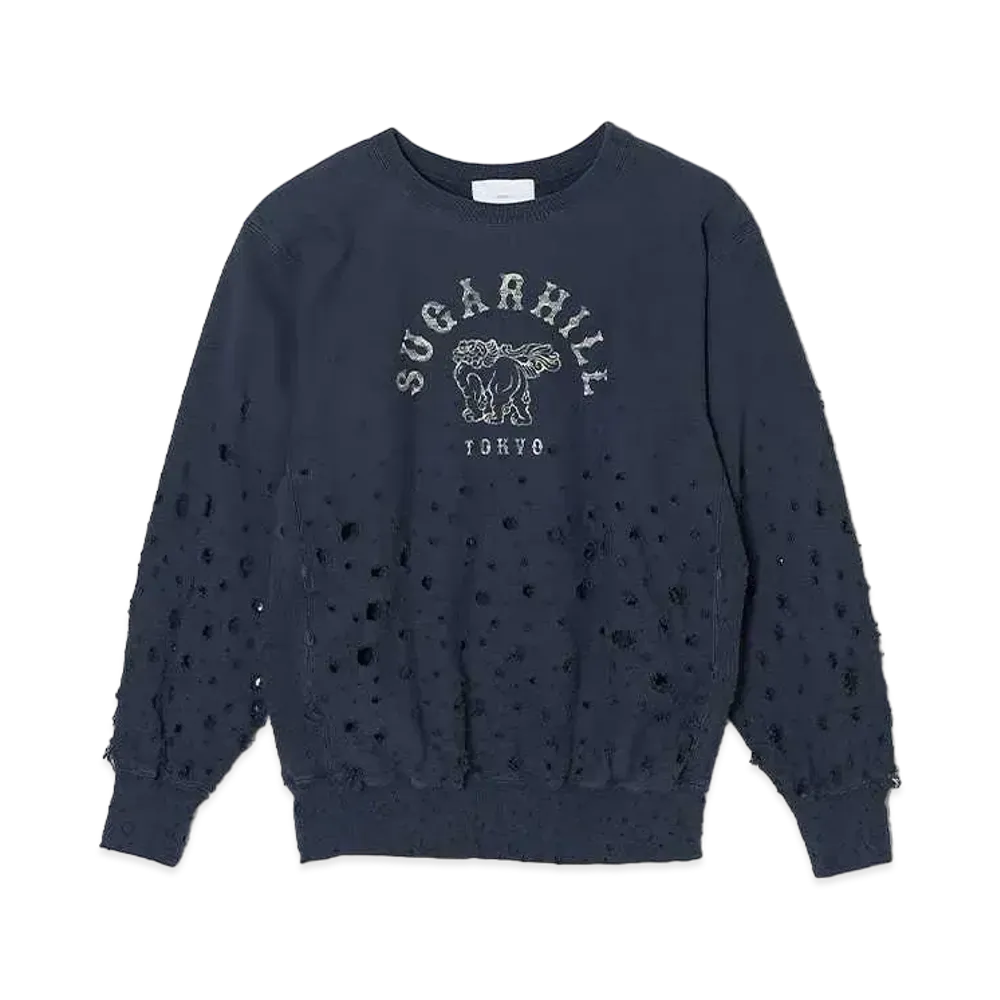 SUGARHILL CRUSHED SWEATSHIRT "OLD NAVY"