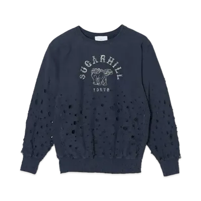 SUGARHILL CRUSHED SWEATSHIRT "OLD NAVY"