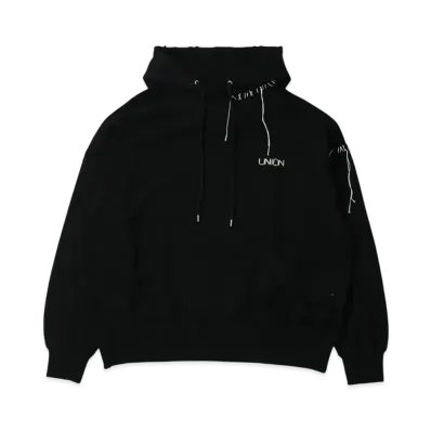 UNION x DISCOVERED Looping Damage Hoody "Black"