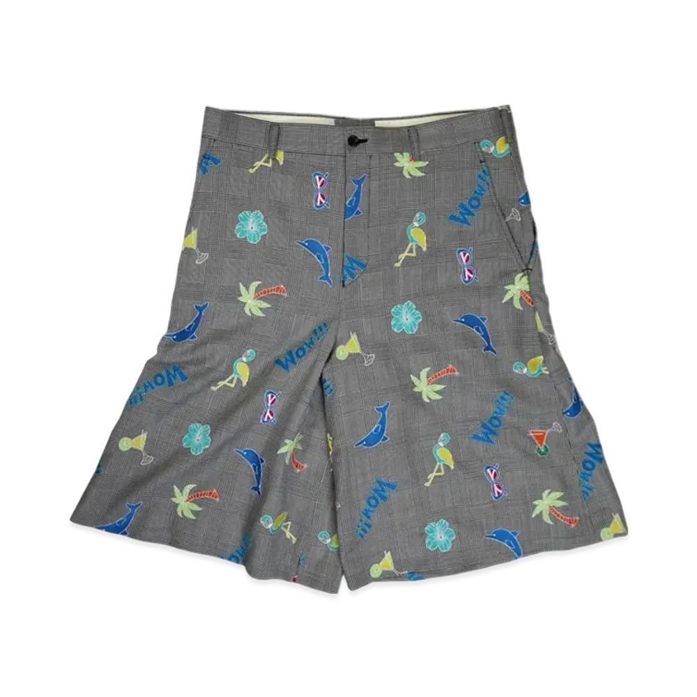COMME des GARCONS HOMME PLUS Pattern Check Shorts "Gray Check"