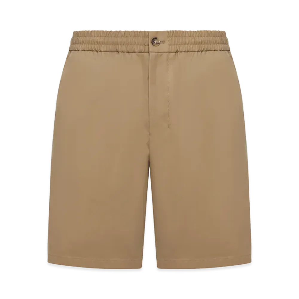 AMI PARIS De Coeur Shorts with Elasticized Waist In Cotton "Beige"