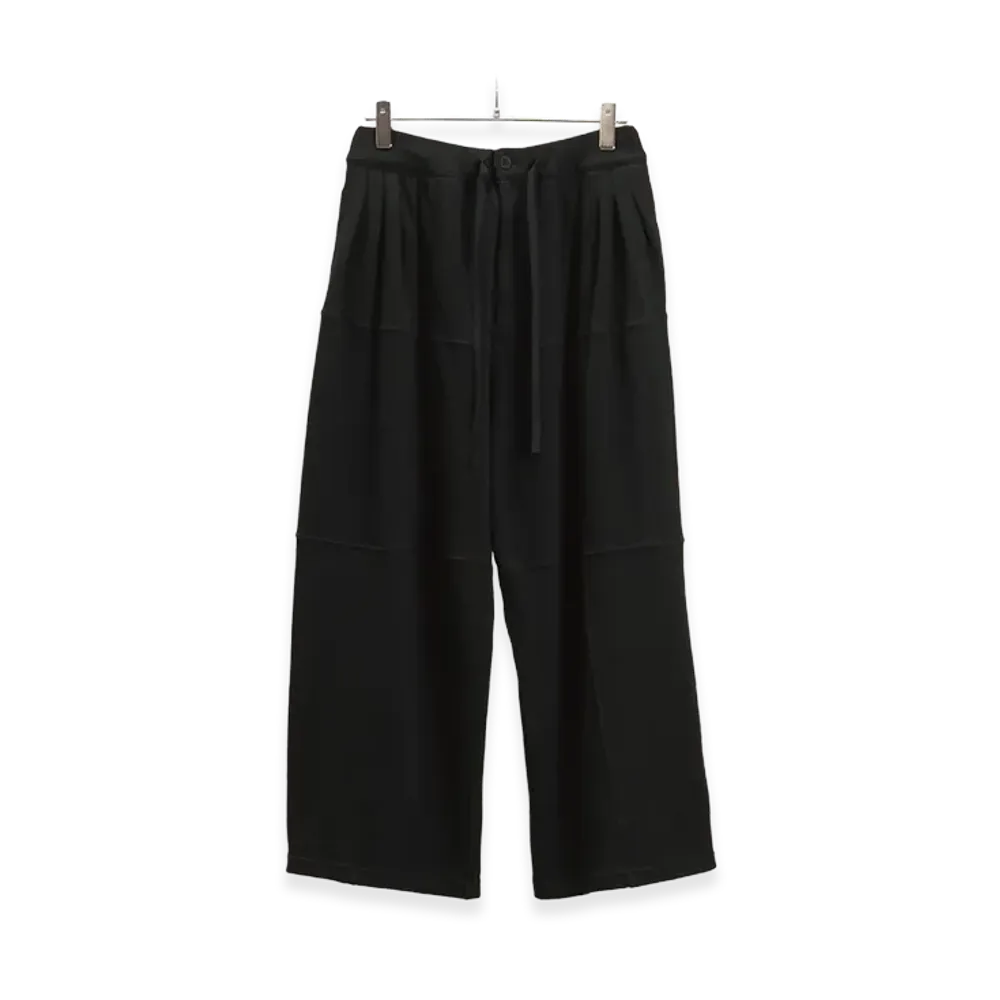 ANCELLM Smooth Panel Wide Slacks "Black"