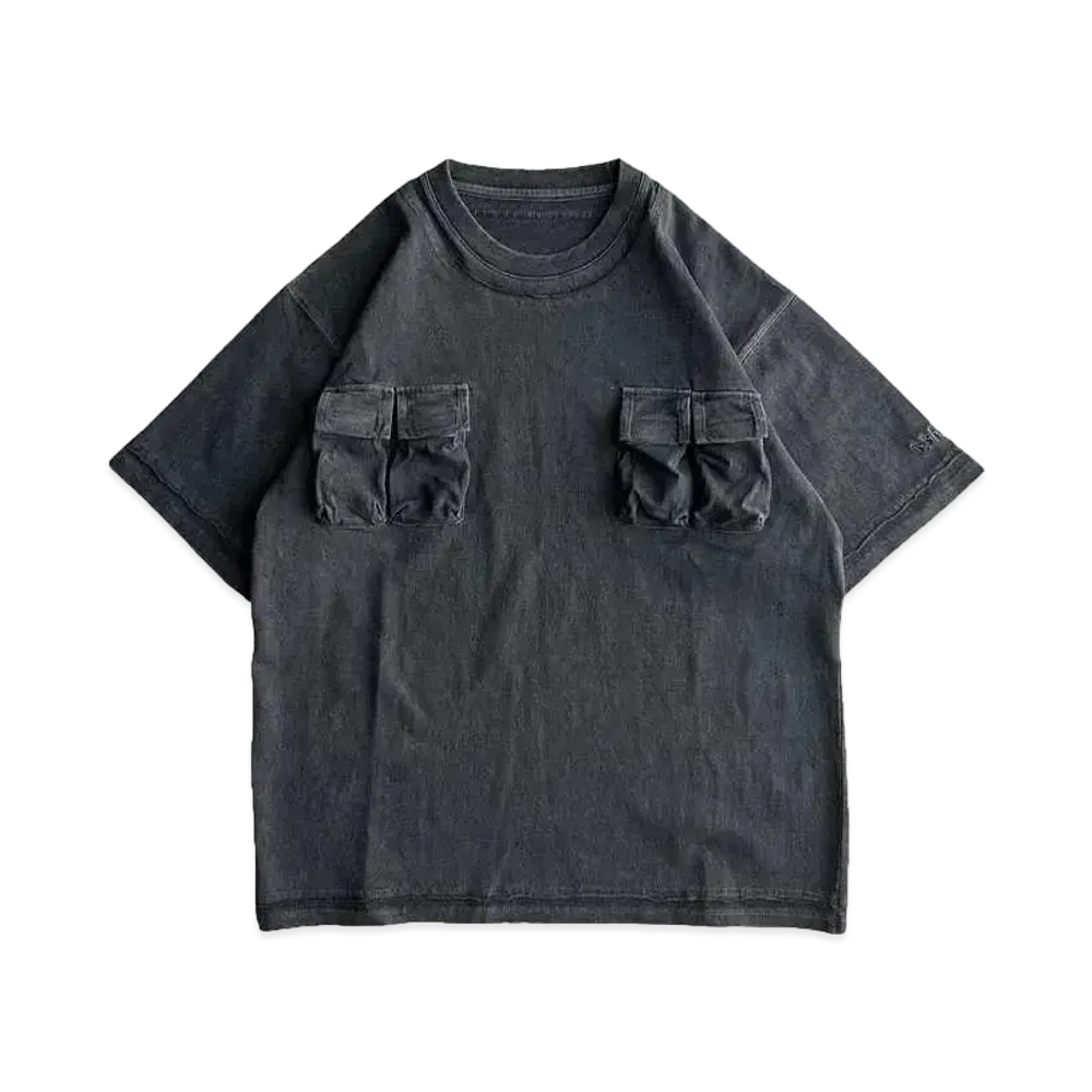 BALLSY.BROTHERS Pigmented military T-shirt "BLACK"