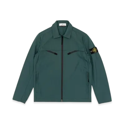 Stone Island 41027 Light Soft Shell-R E.DYE Technology Recycled Polyester Jacket - 23SS "Bottle Green"