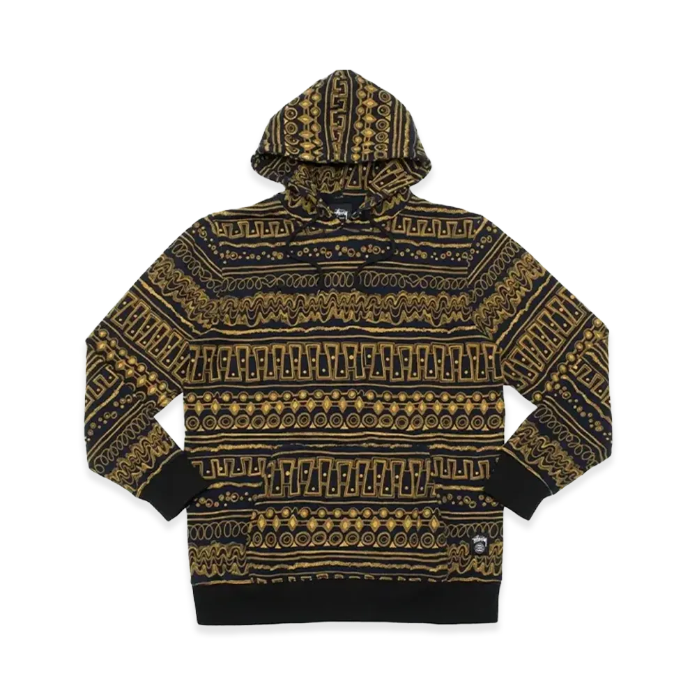 Stussy Tribal Hoodie "Navy/Yellow"