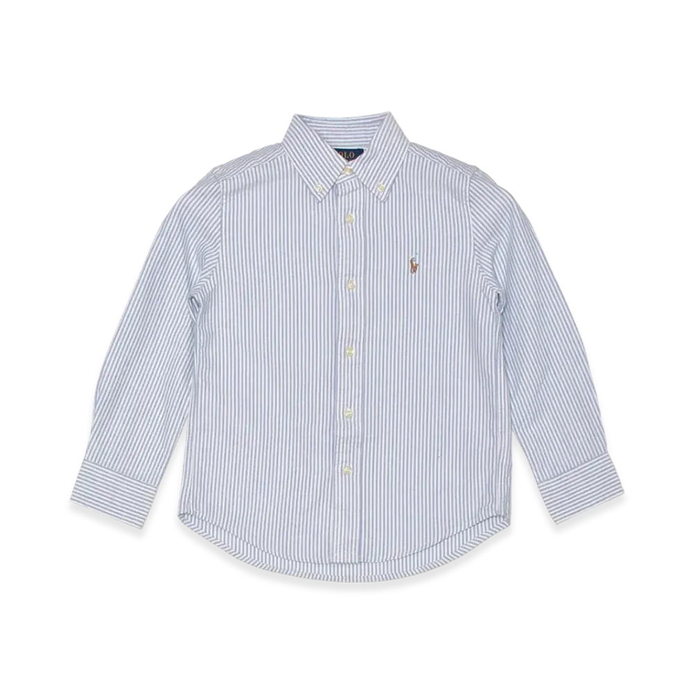 Polo Ralph Lauren Striped Cotton Oxford Shirt Kids "Light Blue Stripe"