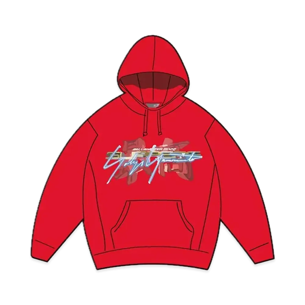 Supreme x Yohji Yamamoto TEKKEN Hooded Sweatshirt "Red"