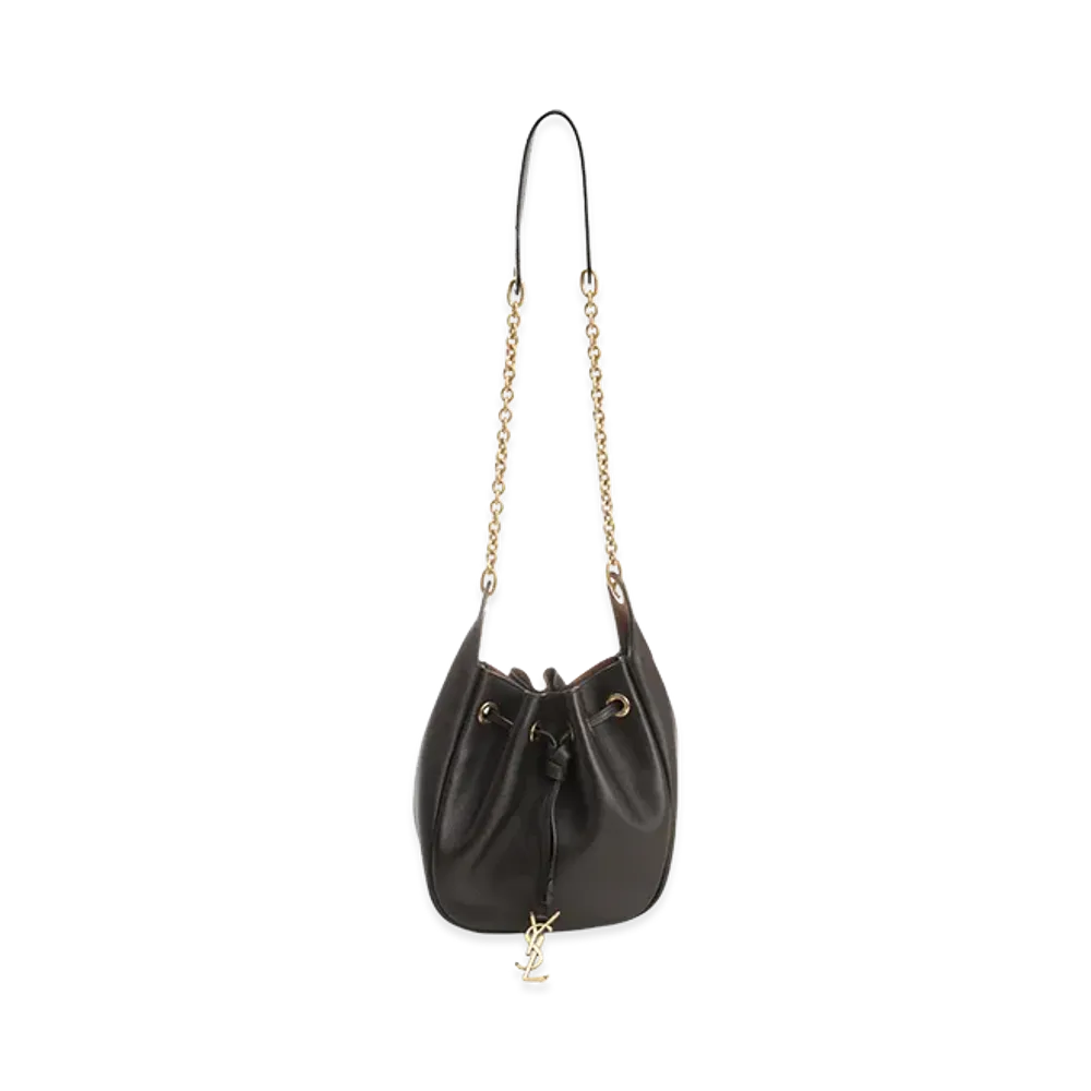 Saint Laurent Women's Leather Bucket Bag "Brown"