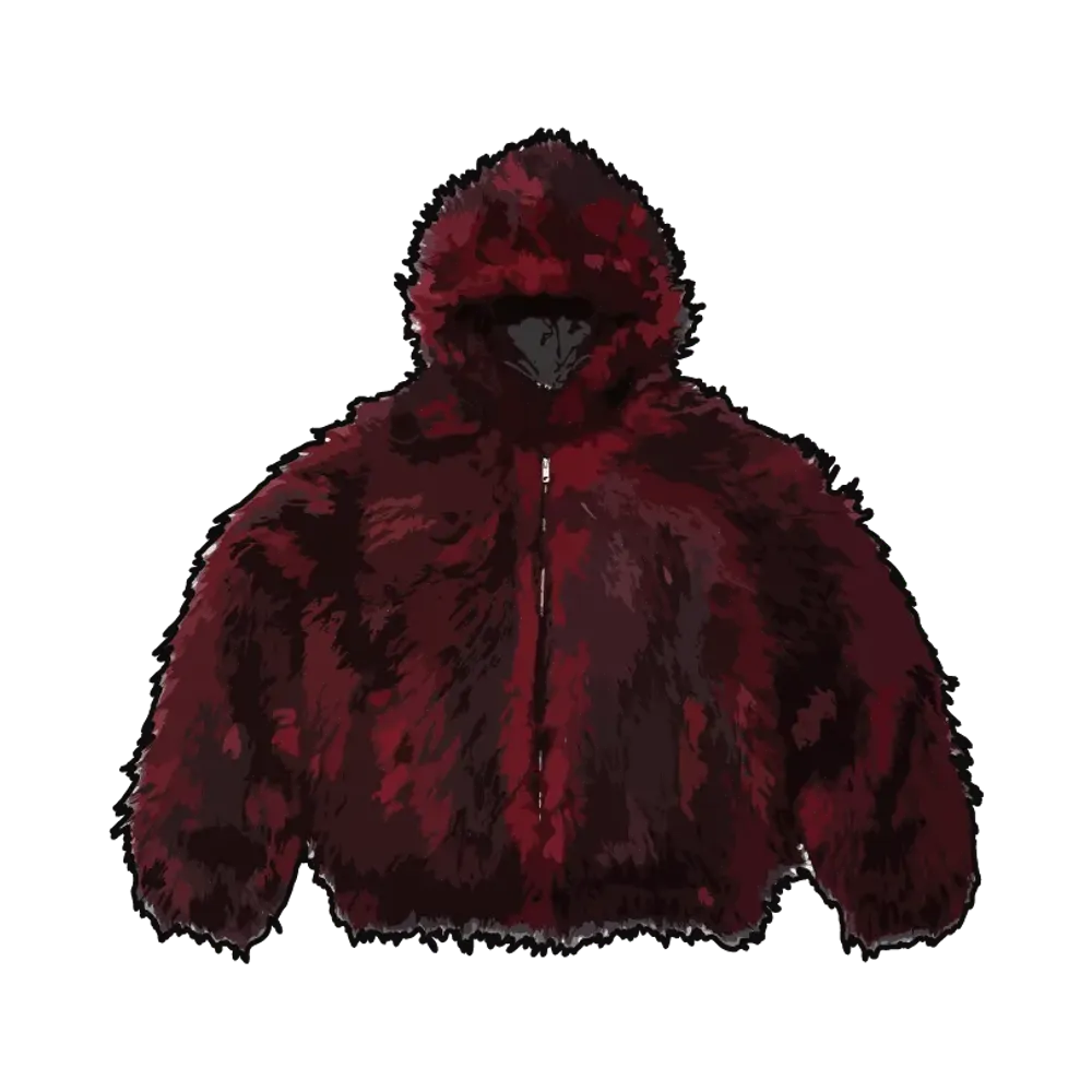 Supreme x Y's by Yohji Yamamoto Faux Fur WINDSTOPPER Hooded Bomber Jacket "Red"