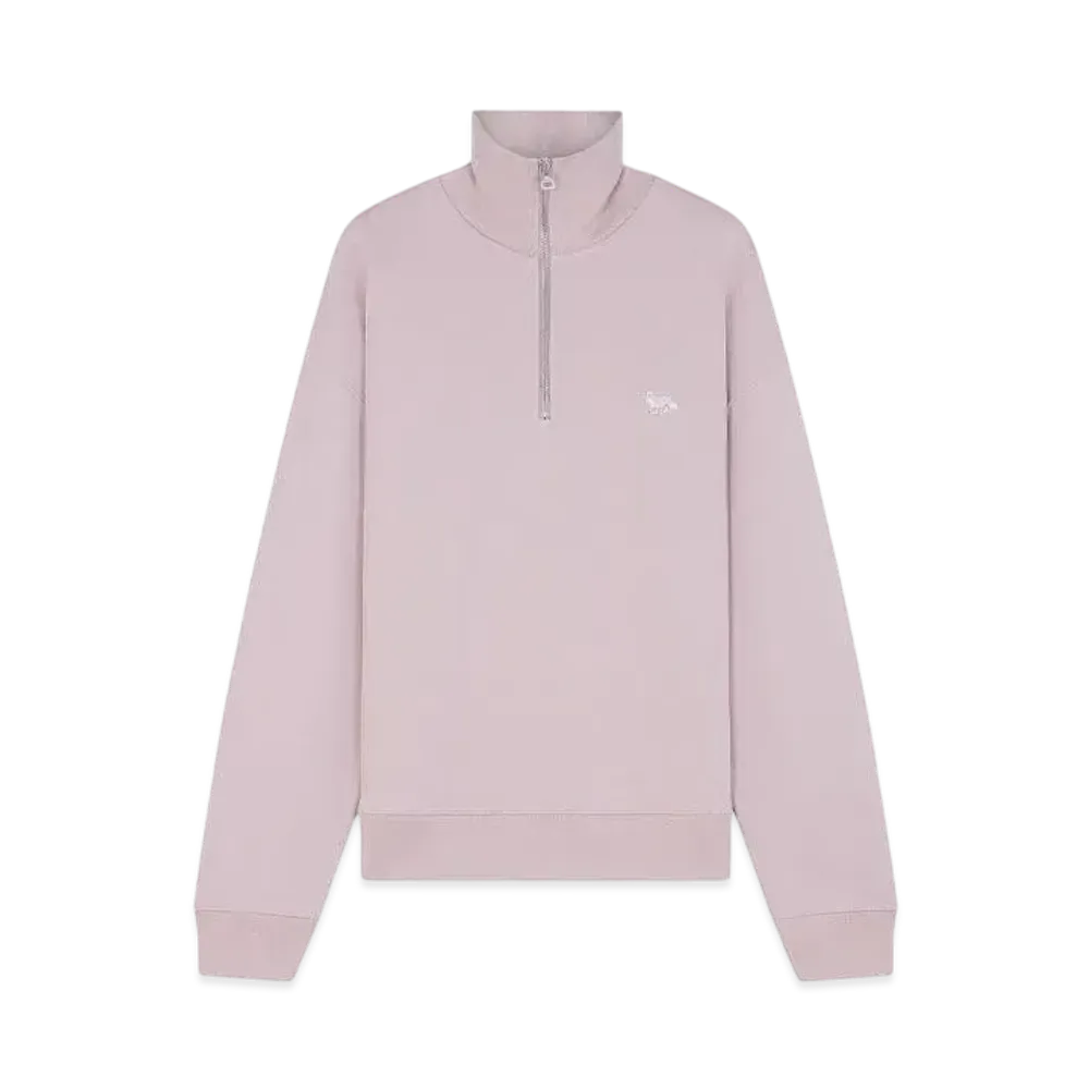 Maison Kitsune Women'S Baby Fox Patch Half-Zip Sweatshirt "Snapdragon"