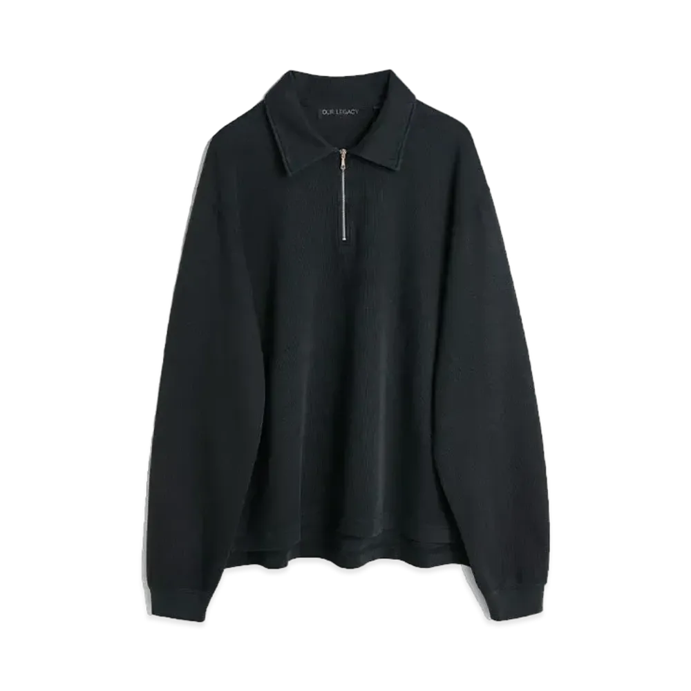 OUR LEGACY Lad Sweatshirt Uniform Athletic Rib "Worn Black"